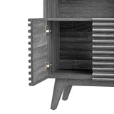 Modway Furniture Render Display Cabinet Bookshelf Charcoal 15.5 x 23 x 48.5
