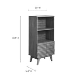 Modway Furniture Render Display Cabinet Bookshelf Charcoal 15.5 x 23 x 48.5