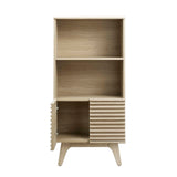 Modway Furniture Render Display Cabinet Bookshelf Oak 15.5 x 23 x 48.5