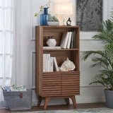 Modway Furniture Render Display Cabinet Bookshelf Walnut 15.5 x 23 x 48.5