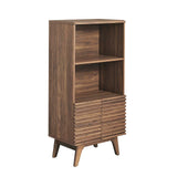 Modway Furniture Render Display Cabinet Bookshelf Walnut 15.5 x 23 x 48.5