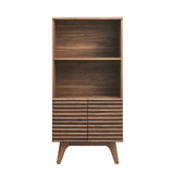 Modway Furniture Render Display Cabinet Bookshelf Walnut 15.5 x 23 x 48.5
