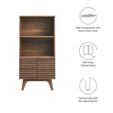 Modway Furniture Render Display Cabinet Bookshelf Walnut 15.5 x 23 x 48.5
