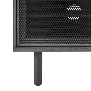 Modway Furniture Kurtis 47" TV Stand by Modway - Sleek Industrial Design with Mesh Doors for Modern Media Storage Charcoal EEI-6233-CHA