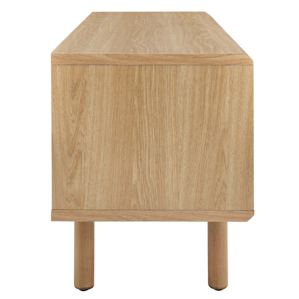 Modway Furniture Kurtis 47" TV Stand by Modway - Sleek Industrial Design with Mesh Doors for Modern Media Storage Oak EEI-6233-OAK