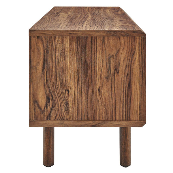 Modway Furniture Kurtis 47" TV Stand by Modway - Sleek Industrial Design with Mesh Doors for Modern Media Storage Walnut EEI-6233-WAL