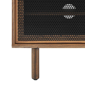 Modway Furniture Kurtis 47" TV Stand by Modway - Sleek Industrial Design with Mesh Doors for Modern Media Storage Walnut EEI-6233-WAL