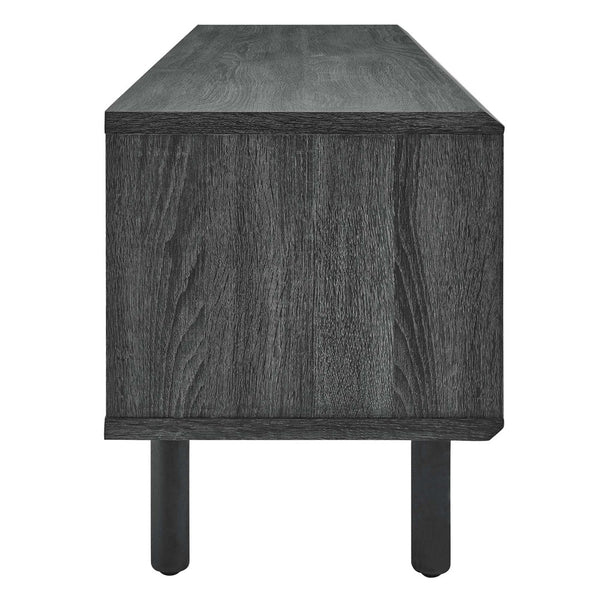 Modway Furniture Kurtis 60" TV Stand by Modway - Industrial Chic Design with Sliding Doors, Easy Cable Management & Storage Charcoal EEI-6234-CHA