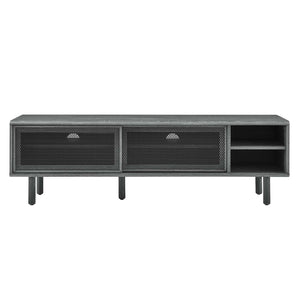 Modway Furniture Kurtis 60" TV Stand by Modway - Industrial Chic Design with Sliding Doors, Easy Cable Management & Storage Charcoal EEI-6234-CHA