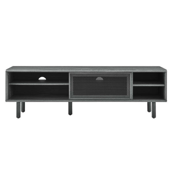 Modway Furniture Kurtis 60" TV Stand by Modway - Industrial Chic Design with Sliding Doors, Easy Cable Management & Storage Charcoal EEI-6234-CHA