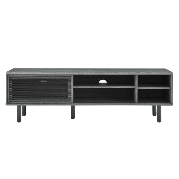 Modway Furniture Kurtis 60" TV Stand by Modway - Industrial Chic Design with Sliding Doors, Easy Cable Management & Storage Charcoal EEI-6234-CHA