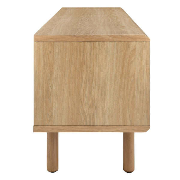 Modway Furniture Kurtis 60" TV Stand by Modway - Industrial Chic Design with Sliding Doors, Easy Cable Management & Storage Oak EEI-6234-OAK