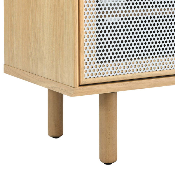 Modway Furniture Kurtis 60" TV Stand by Modway - Industrial Chic Design with Sliding Doors, Easy Cable Management & Storage Oak EEI-6234-OAK