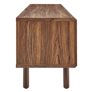 Modway Furniture Kurtis 60" TV Stand by Modway - Industrial Chic Design with Sliding Doors, Easy Cable Management & Storage Walnut EEI-6234-WAL