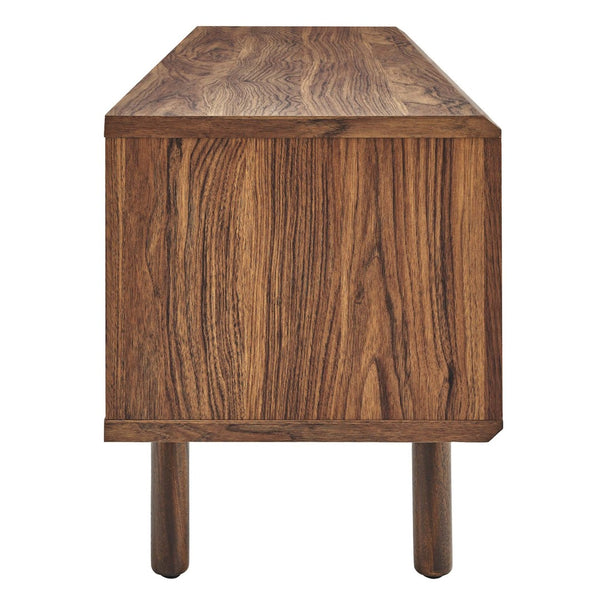 Modway Furniture Kurtis 60" TV Stand by Modway - Industrial Chic Design with Sliding Doors, Easy Cable Management & Storage Walnut EEI-6234-WAL