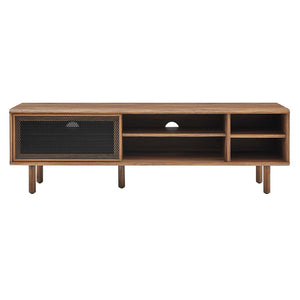 Modway Furniture Kurtis 60" TV Stand by Modway - Industrial Chic Design with Sliding Doors, Easy Cable Management & Storage Walnut EEI-6234-WAL
