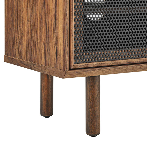 Modway Furniture Kurtis 60" TV Stand by Modway - Industrial Chic Design with Sliding Doors, Easy Cable Management & Storage Walnut EEI-6234-WAL