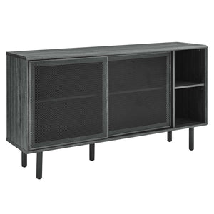 Modway Furniture Kurtis 59" Sideboard by Modway – Modern Industrial Storage with Sliding Metal Mesh Doors for Home Use Charcoal EEI-6235-CHA