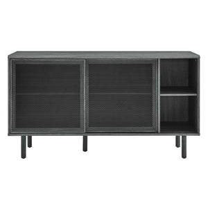 Modway Furniture Kurtis 59" Sideboard by Modway – Modern Industrial Storage with Sliding Metal Mesh Doors for Home Use Charcoal EEI-6235-CHA
