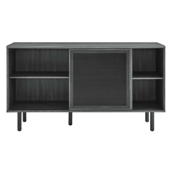 Modway Furniture Kurtis 59" Sideboard by Modway – Modern Industrial Storage with Sliding Metal Mesh Doors for Home Use Charcoal EEI-6235-CHA