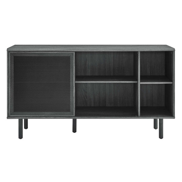 Modway Furniture Kurtis 59" Sideboard by Modway – Modern Industrial Storage with Sliding Metal Mesh Doors for Home Use Charcoal EEI-6235-CHA