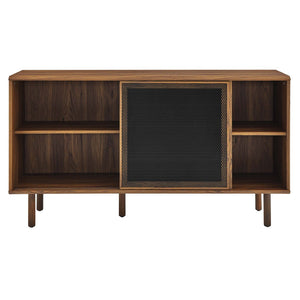 Modway Furniture Kurtis 59" Sideboard by Modway – Modern Industrial Storage with Sliding Metal Mesh Doors for Home Use Walnut EEI-6235-WAL