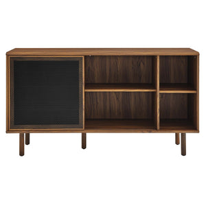 Modway Furniture Kurtis 59" Sideboard by Modway – Modern Industrial Storage with Sliding Metal Mesh Doors for Home Use Walnut EEI-6235-WAL