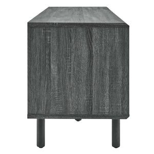 Modway Furniture Kurtis 67" Industrial TV and Vinyl Record Stand - Stylish Media Console with Storage Solutions Charcoal EEI-6236-CHA