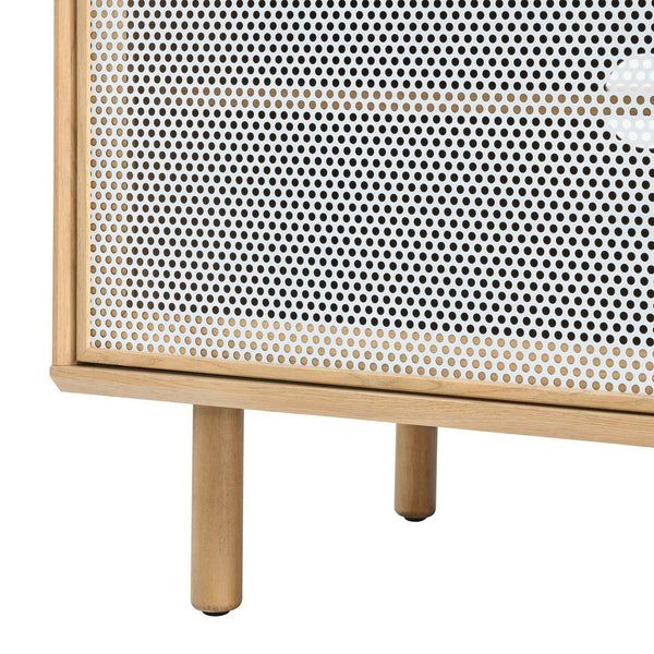 Modway Furniture Kurtis 67" Industrial TV and Vinyl Record Stand - Stylish Media Console with Storage Solutions Oak EEI-6236-OAK