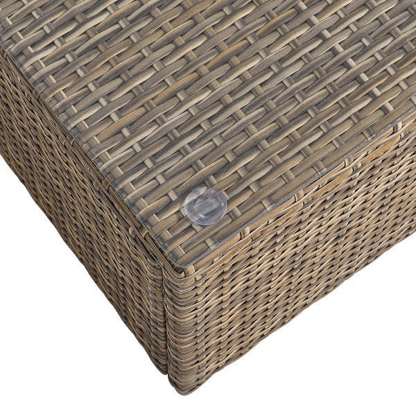 Modway Furniture Convene Outdoor Patio Coffee Table - Stylish, All-Weather Rattan Design for Modern Spaces, Brown EEI-6239