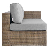 Modway Furniture Convene Outdoor Patio Outdoor Patio Right-Arm Loveseat Cappuccino Gray 35 x 56.5 x 25.5