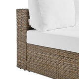 Modway Furniture Convene Outdoor Patio Outdoor Patio Right-Arm Loveseat Cappuccino White 35 x 56.5 x 25.5