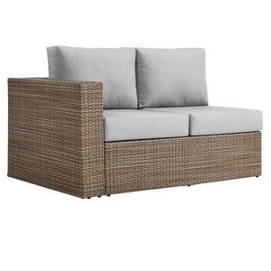 Modway Furniture Convene Outdoor Patio Outdoor Patio Left-Arm Loveseat Cappuccino Gray 35 x 56.5 x 25.5