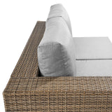 Modway Furniture Convene Outdoor Patio Outdoor Patio Left-Arm Loveseat Cappuccino Gray 35 x 56.5 x 25.5