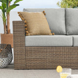 Modway Furniture Convene Outdoor Patio Outdoor Patio Left-Arm Loveseat Cappuccino Gray 35 x 56.5 x 25.5