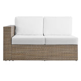 Modway Furniture Convene Outdoor Patio Outdoor Patio Left-Arm Loveseat Cappuccino White 35 x 56.5 x 25.5