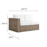 Modway Furniture Convene Outdoor Patio Outdoor Patio Left-Arm Loveseat Cappuccino White 35 x 56.5 x 25.5