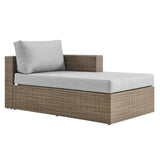 Modway Furniture Convene Outdoor Patio Outdoor Patio Right-Arm Chaise Cappuccino Gray 35 x 64 x 25.5