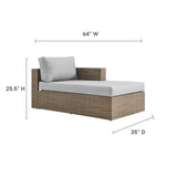 Modway Furniture Convene Outdoor Patio Outdoor Patio Right-Arm Chaise Cappuccino Gray 35 x 64 x 25.5
