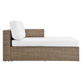 Modway Furniture Convene Outdoor Patio Outdoor Patio Right-Arm Chaise Cappuccino White 35 x 64 x 25.5