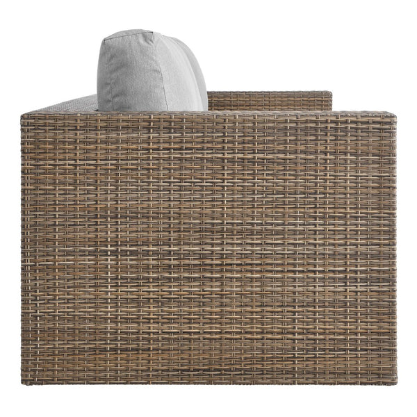 Modway Furniture Convene Outdoor Patio Sofa by Modway - Durable, Weather-Resistant Comfort for All Your Gatherings Cappuccino Gray EEI-6245-CAP-GRY