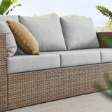 Modway Furniture Convene Outdoor Patio Outdoor Patio Sofa Cappuccino Gray 35 x 88.5 x 25.5