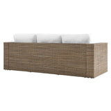 Modway Furniture Convene Outdoor Patio Outdoor Patio Sofa Cappuccino White 35 x 88.5 x 25.5