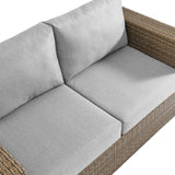 Modway Furniture Convene Outdoor Patio Outdoor Patio Loveseat Cappuccino Gray 35 x 63.5 x 25.5