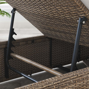 Modway Furniture Convene Outdoor Chaise Lounge Chair – Durable All-Weather Rattan, Plush Cushions for Ultimate Comfort Cappuccino White EEI-6247-CAP-WHI