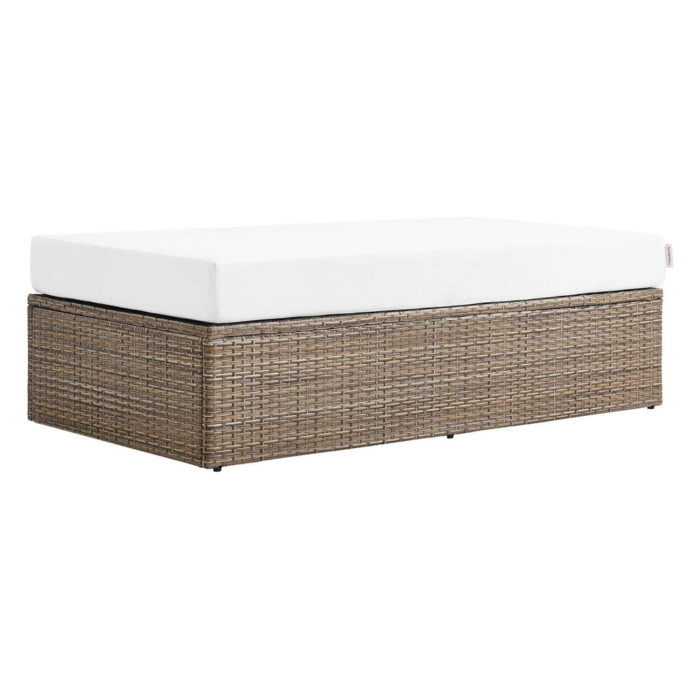 Modway Furniture Convene Outdoor Rectangle Ottoman - Stylish, Durable, All-Weather Seating & Coffee Table for Patios EEI-6248-CAP-WHI