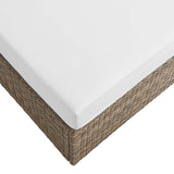 Modway Furniture Convene Outdoor Patio Outdoor Patio Rectangle Ottoman Cappuccino White 28.5 x 56.5 x 17.5