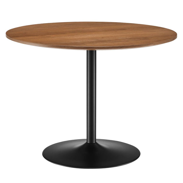 Modway Furniture Amuse 40" Round Dining Table - Modern Mid-Century Pedestal Design for Stylish Dining Spaces Black Walnut EEI-6249-BLK-WAL