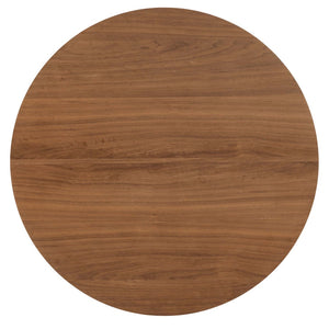 Modway Furniture Amuse 40" Round Dining Table - Modern Mid-Century Pedestal Design for Stylish Dining Spaces Black Walnut EEI-6249-BLK-WAL