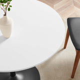 Modway Furniture Amuse 40" Dining Table Black White 39.5 x 39.5 x 29.5